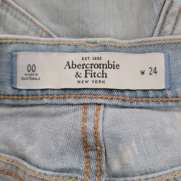 Abercrombie & Fitch Distressed Acid Wash Cutoff Denim Jean Shorts - Picture 13 of 15